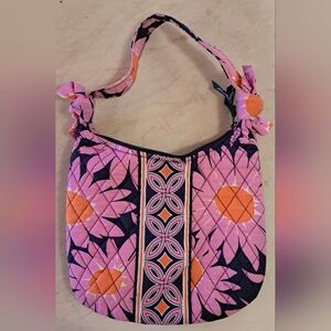 Vera Bradley Floral Pink, Blue,& Orange Quilted Shoulder Bag